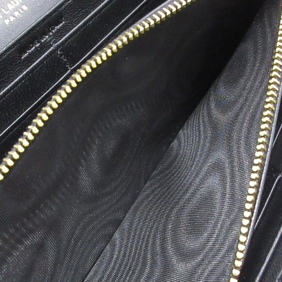 SAINT LAURENT PARIS Cassandra Matelasse Large Flap Wallet Black 751-050325 - Picture 11 of 13